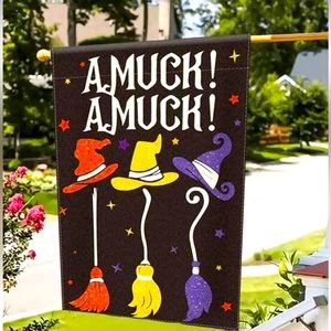 Hocus Pocus Themed Garden Flag